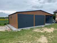 Garaż blaszany 6x5.8 plus wiata 3x5.8, dewrnopodobny, Profil zamknięty