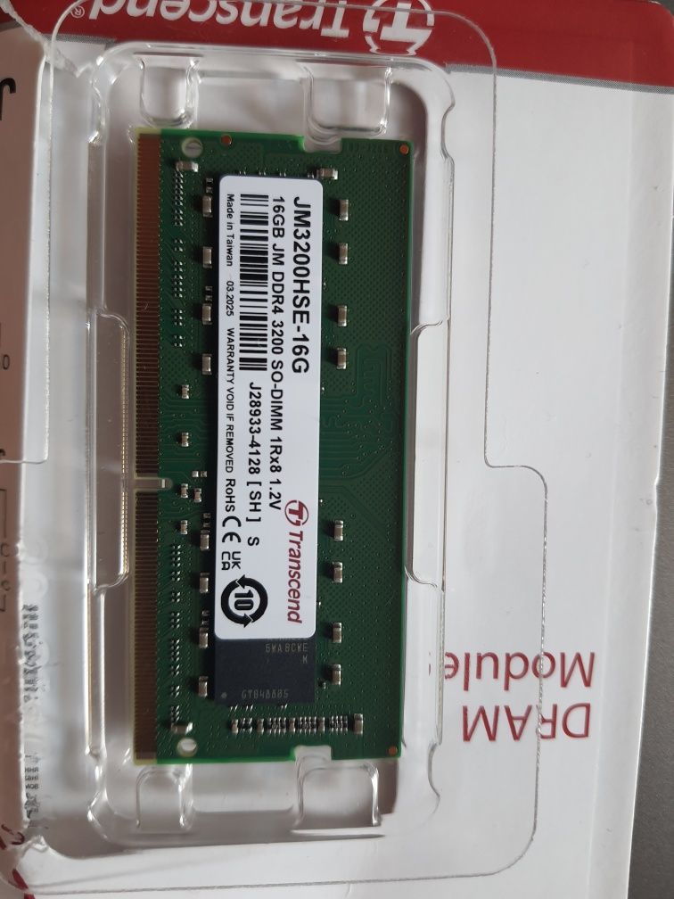 Оперативная память Transcend SODIMM DDR4-3200 16384MB PC4-25600