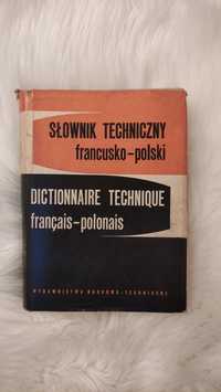 Słownik techniczny francusko polski Warszawa 1965