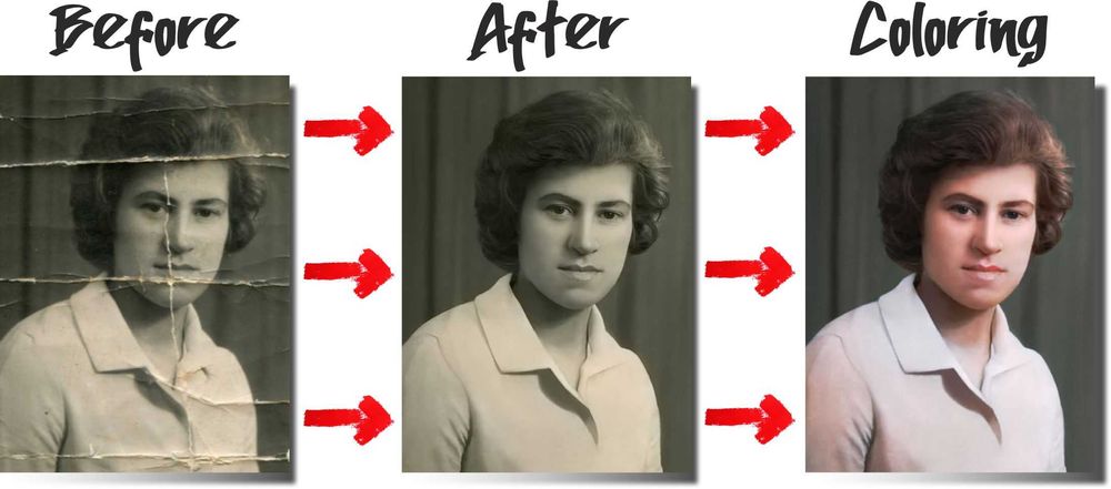 Реставрація, Ретуш, Обробка, Оцифрування, Покращення фото, Фотошоп