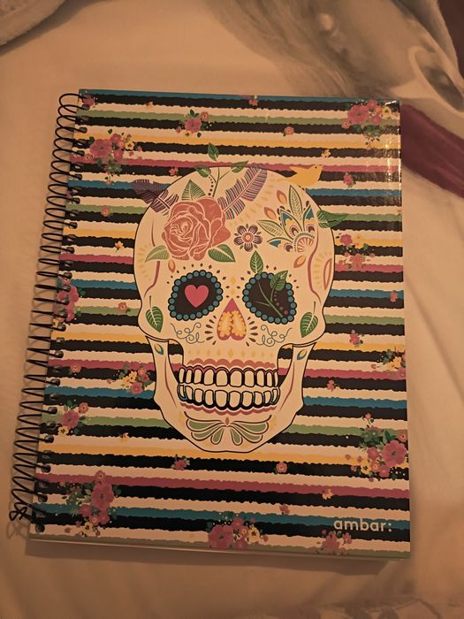 Caderno caveira mexicana - ambar