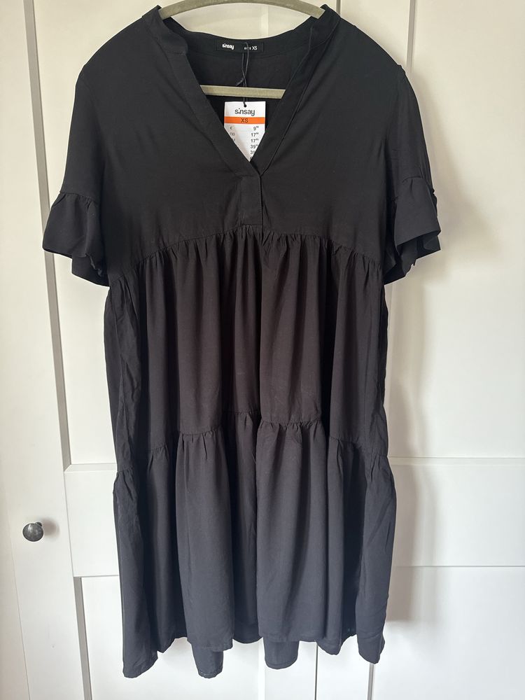 Nowa sukienka mini babydoll Sinsay XS