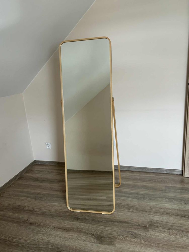 Lustro stojące — nowoczesne, drewniana rama | 167x52 cm | jak nowe