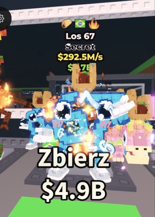 Steal a brainrot los 67 292m/s