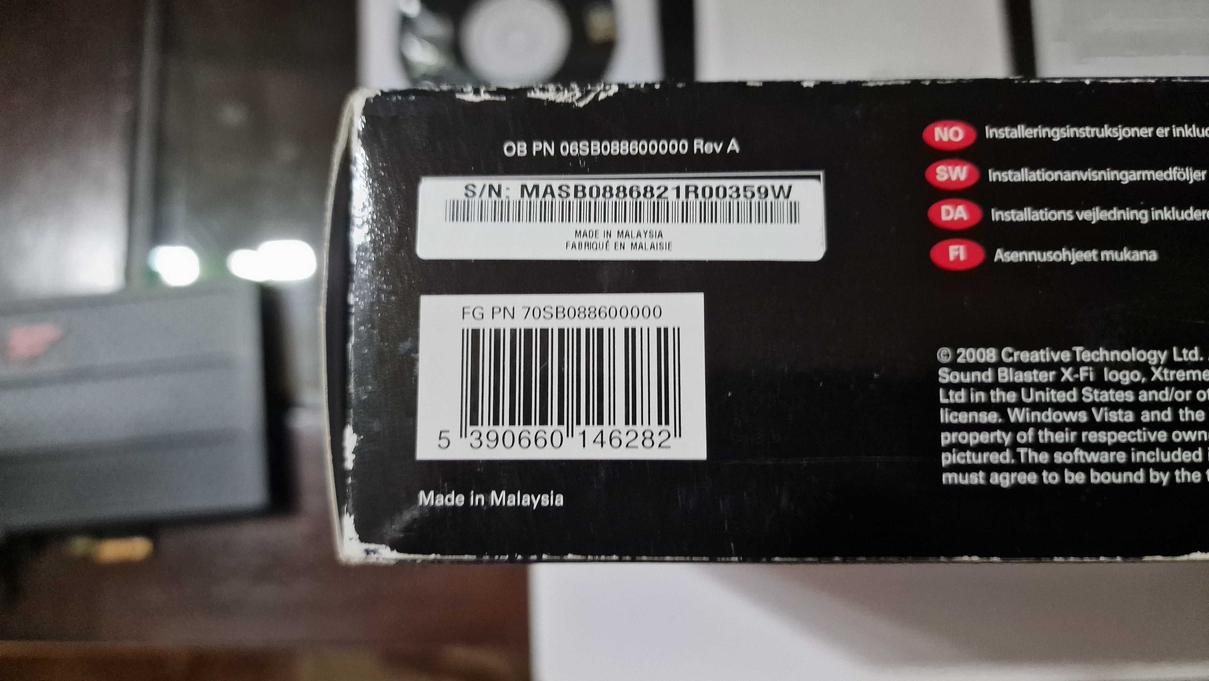 Creative Sound Blaster x-fi titanium fatal1ty sb0880
