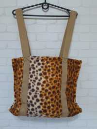сумка-переноска для любимцев 
 с леопардовым принтом