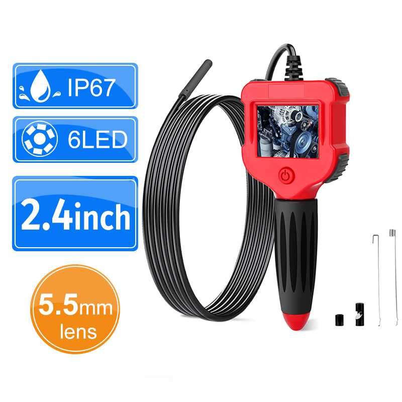 Kamera endoskopowa przemysłowa 2.4" kolorowy wyświetlacz LCD