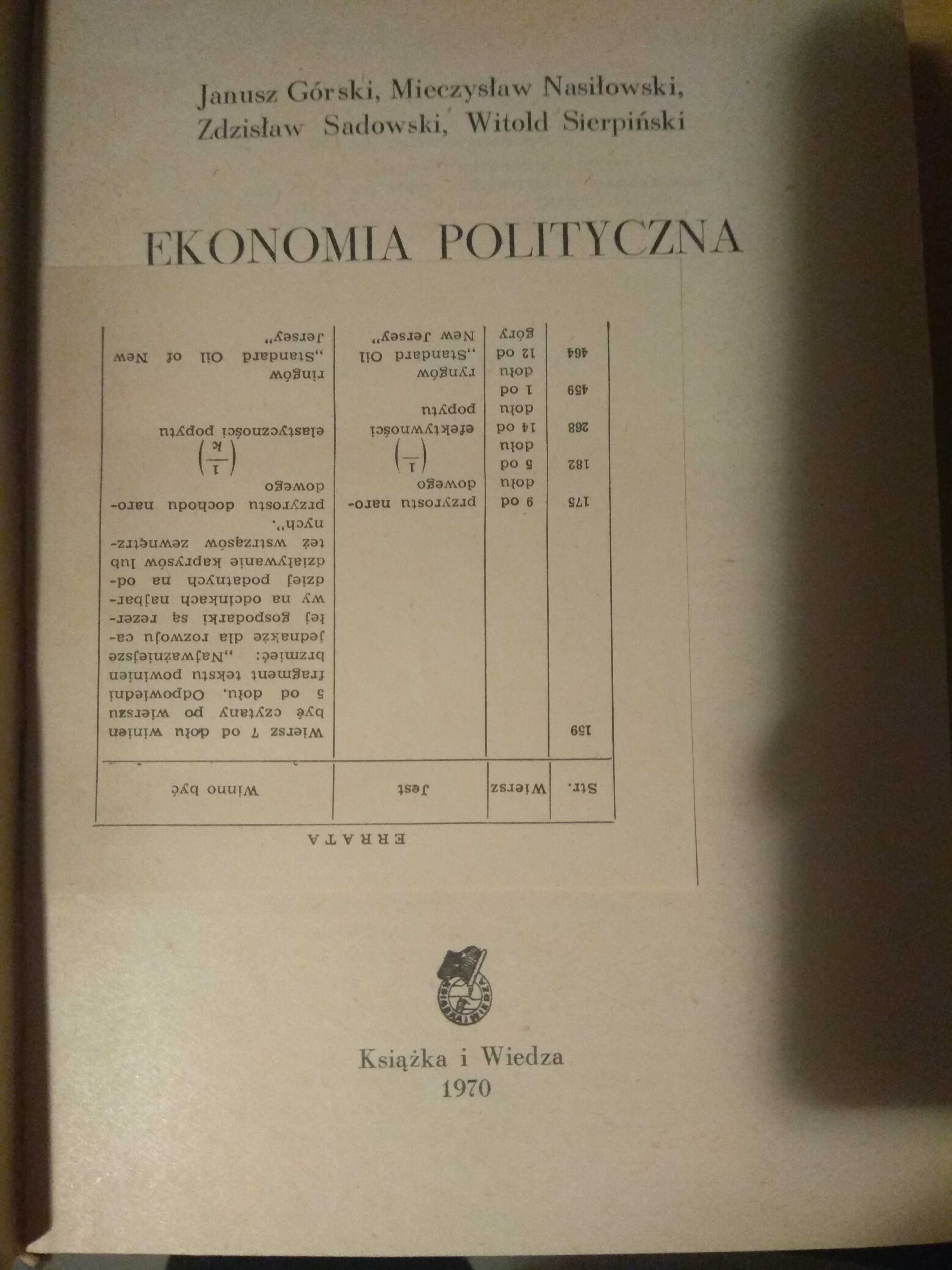 Ekonomia polityczna zarys popularny Górski Nasiłowski