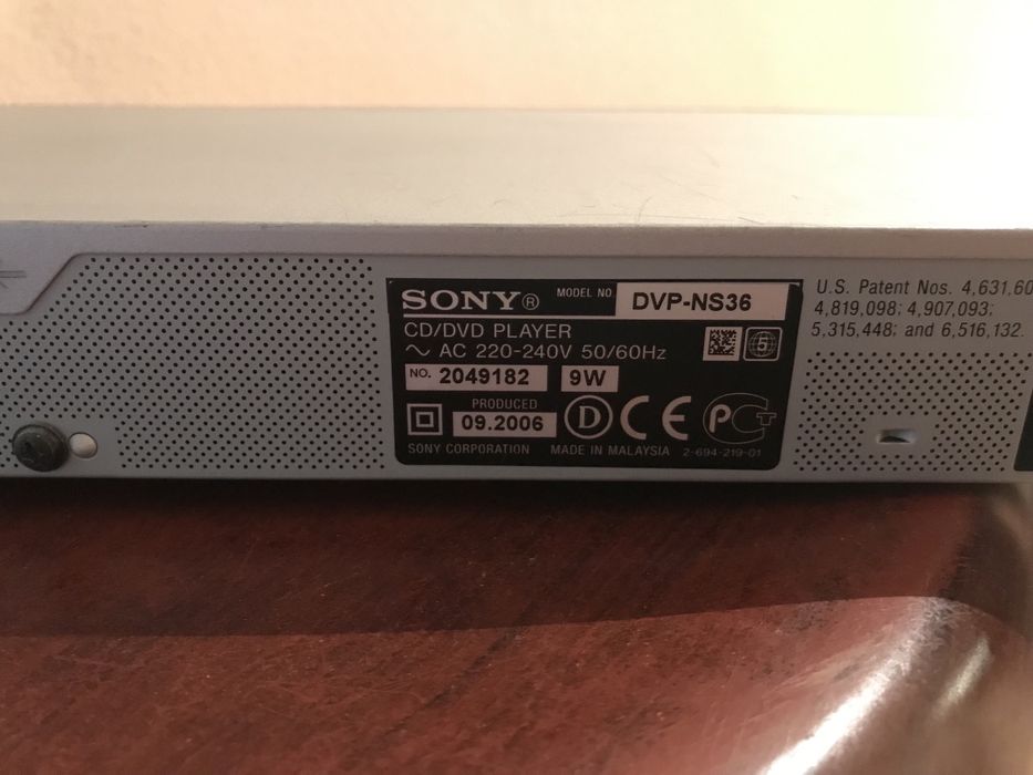 sony cd/dvd player dvp-ns36