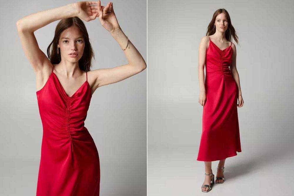 Яскрава сукня максі mango