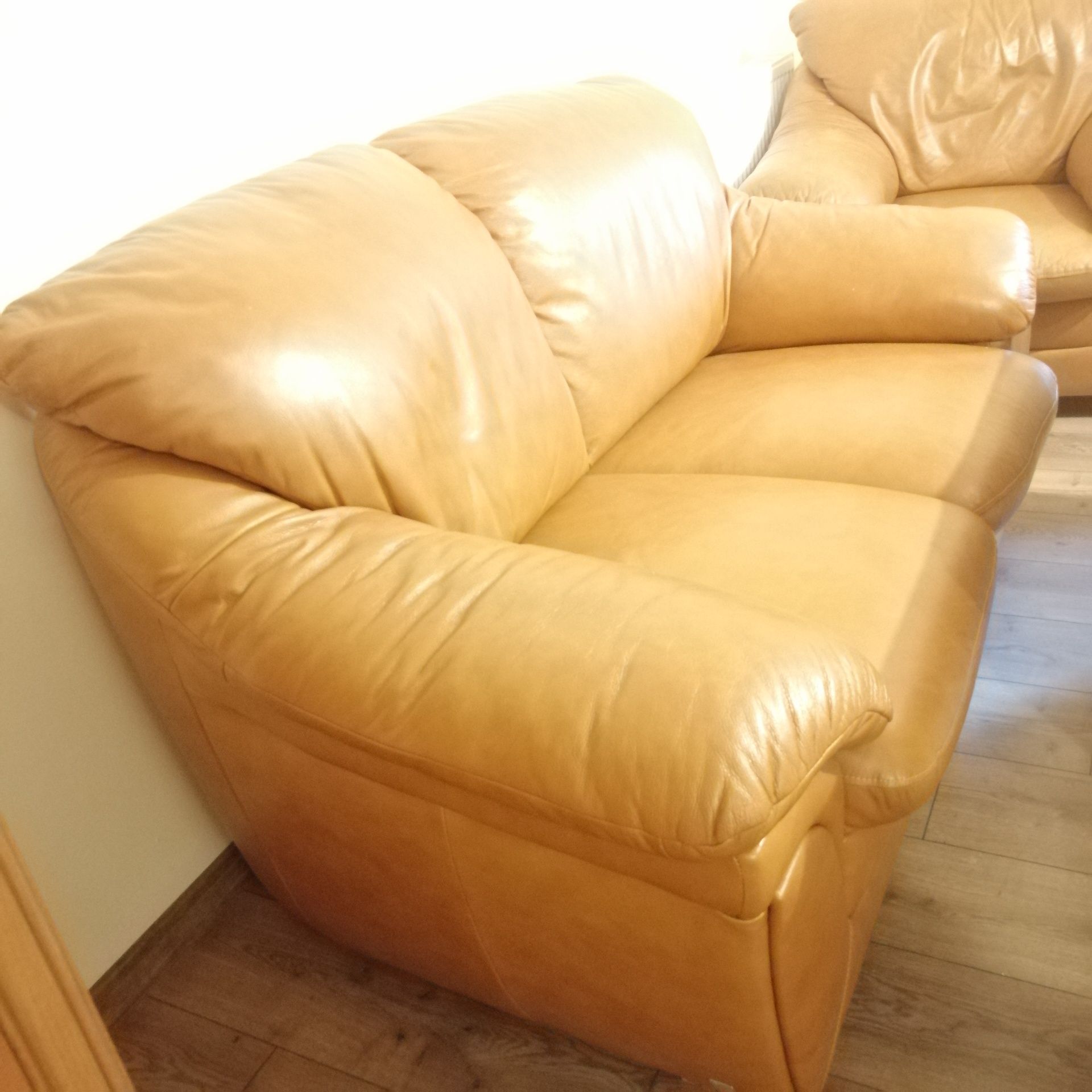 Fotele sofa zestaw wypoczynkowy skóra naturalna