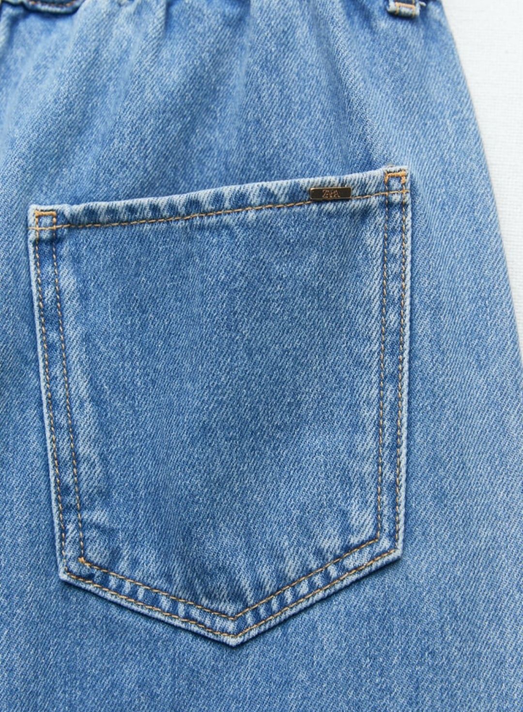 ZARA extra Jeans krój Peperbag wysoki stan rozm. 32