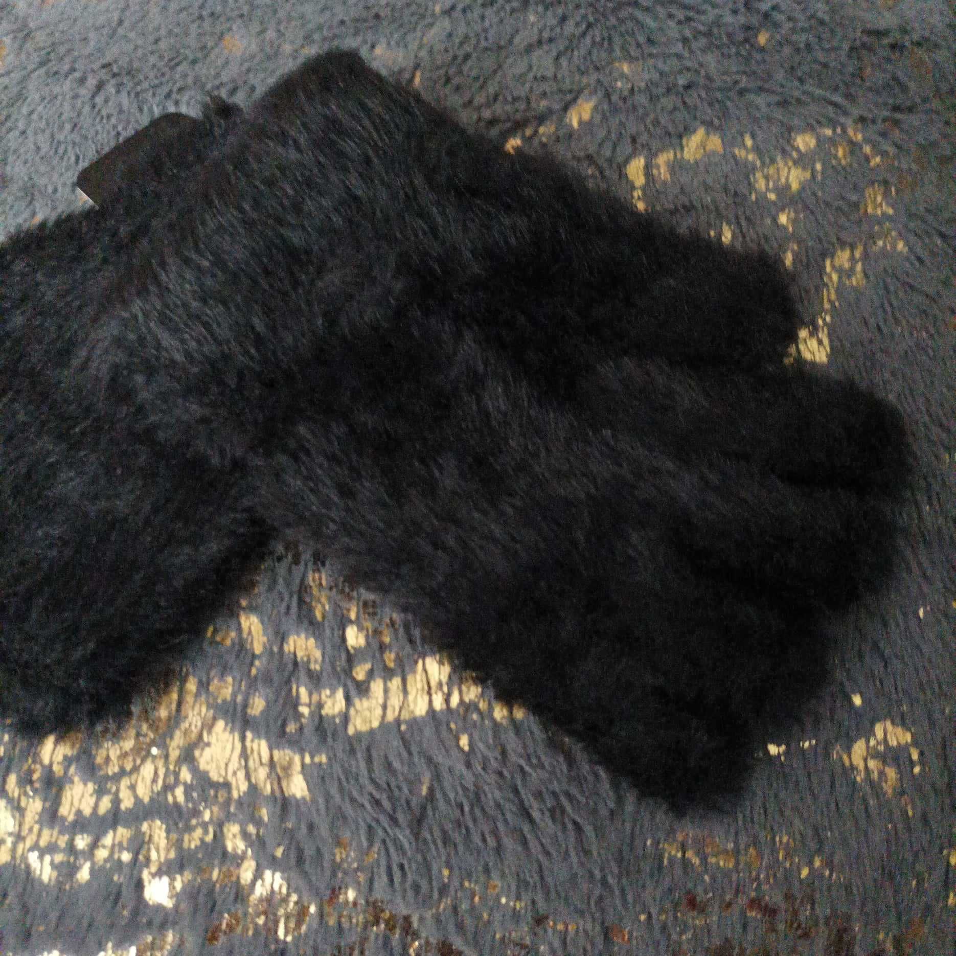 Rękawiczki alpaka damskie czarne, bez palców.
