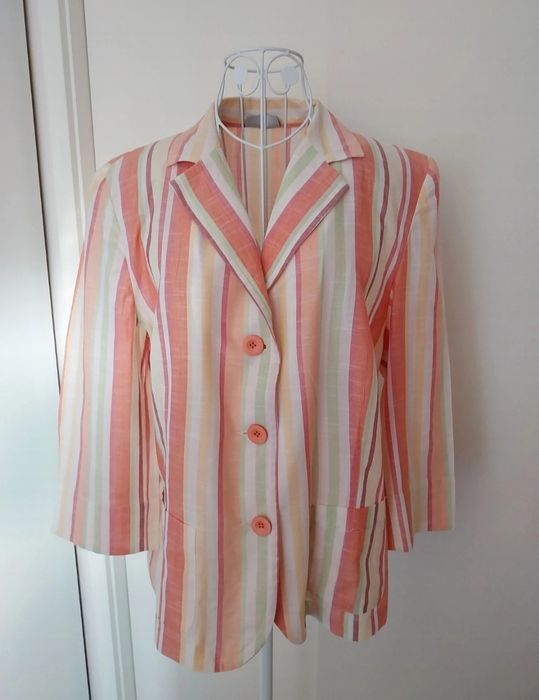 Blazer riscas | manga 3/4 | Sixth Sense by C&A | Tamanho M/L