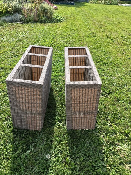 Doniczka technorattan Jysk 2szt + 2szt gratis STOKKAND