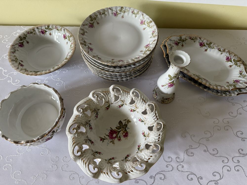 Porcelana Chodzież Zestaw Złota Róża Projekt Zofia Wojtas Model Iwona