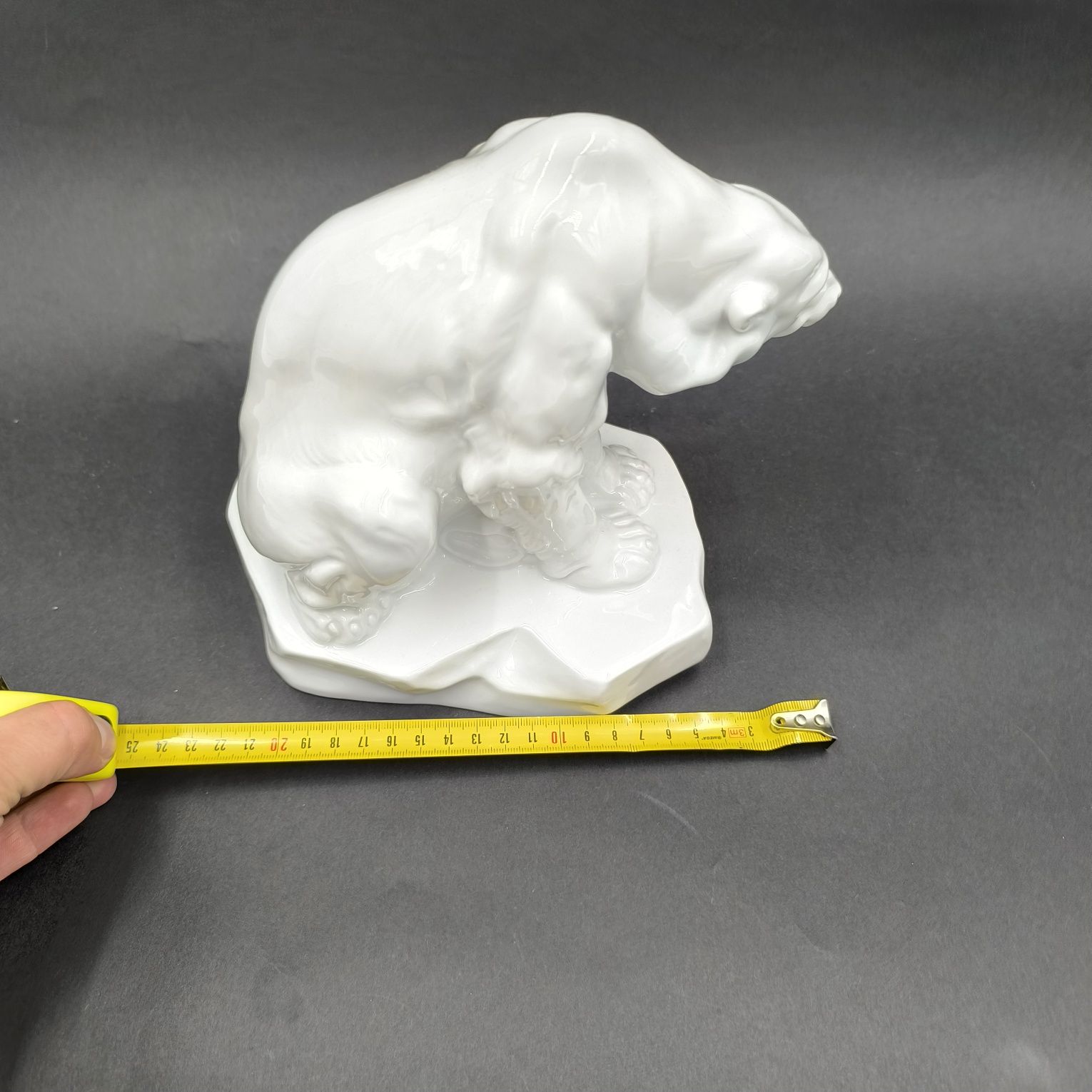 Herend Figurka Niedźwiedź Polarny Porcelana Antyk Sygnowana Wycisk