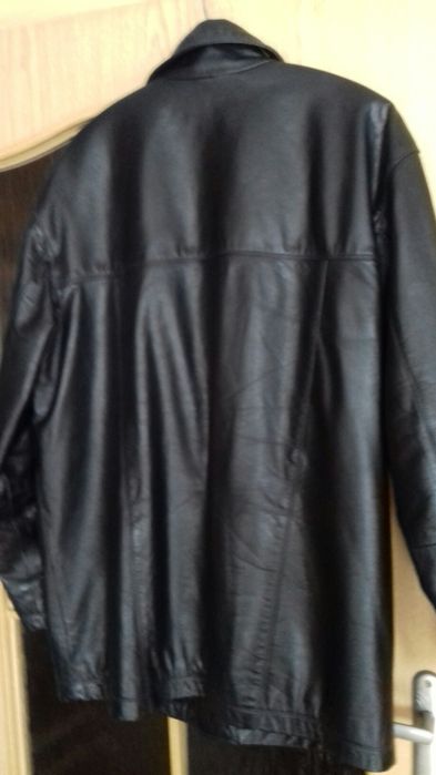 Kurtka skórzana męska czarna