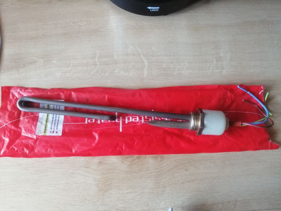 Grzałka elektryczna 2000 W termostat 50°C/70°C, G 1'' do kolektora