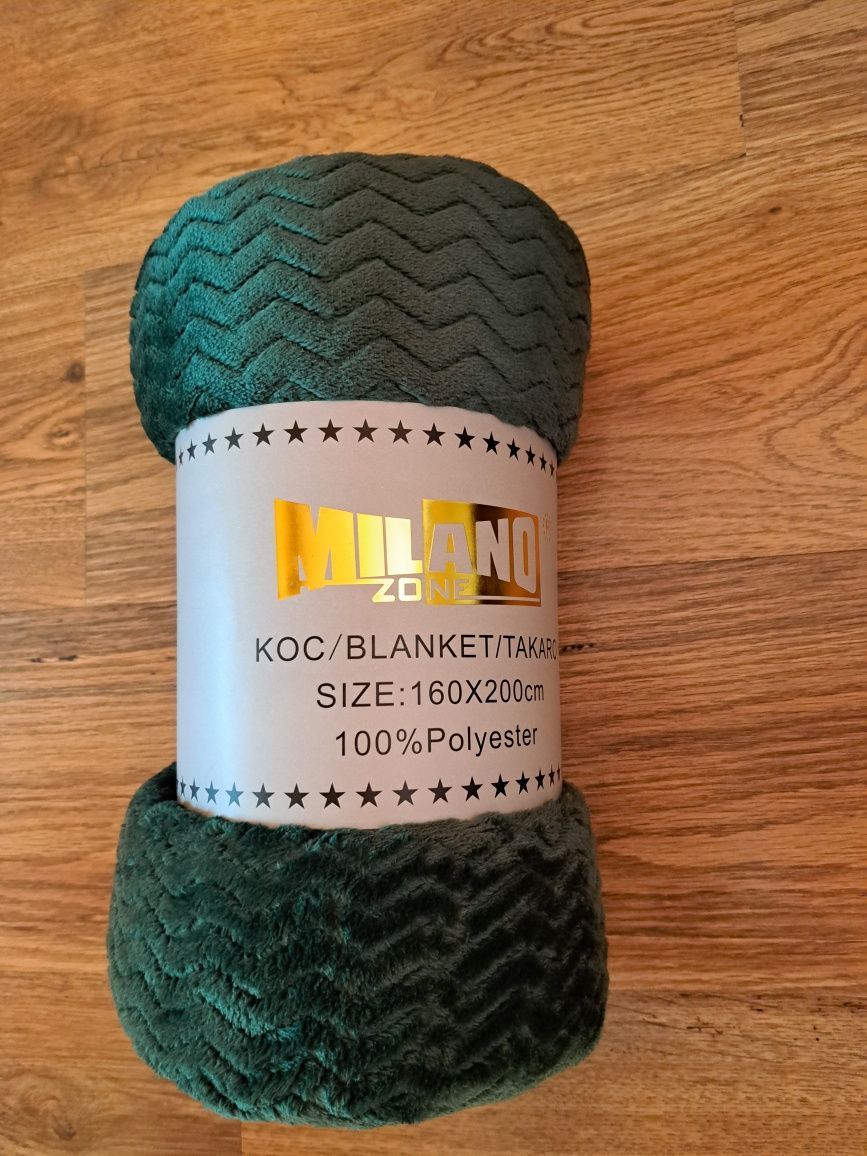 Koc pled 160x200 mikrofibra łosoś