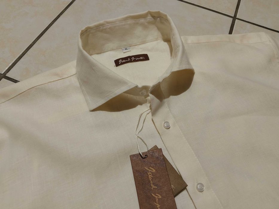 ISLAND IMPORTER USA - NOWA! z Metkami Koszula Męska Lniana rozmiar XXL