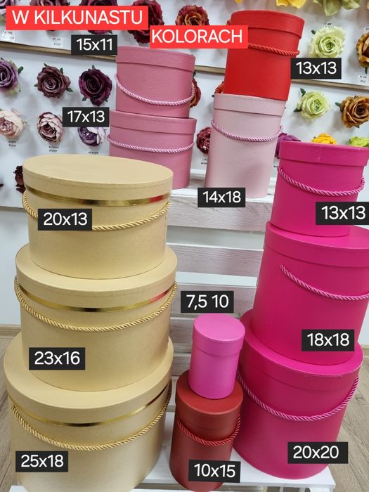 Pudełka flower box i welurowe  producent hurtownia