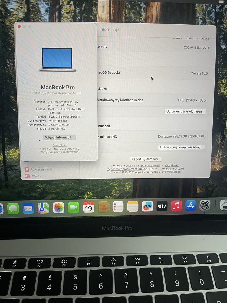 MacBook pro a1708, stan bdb, igla, folia ochronna,i5/8/250, sonoma
