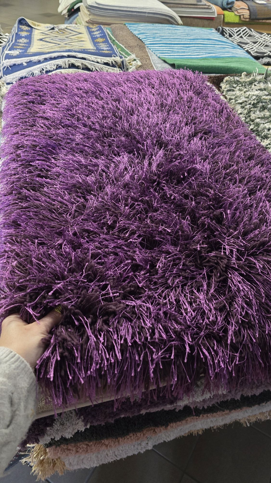 Dywan 60x120 Shaggy fioletowy