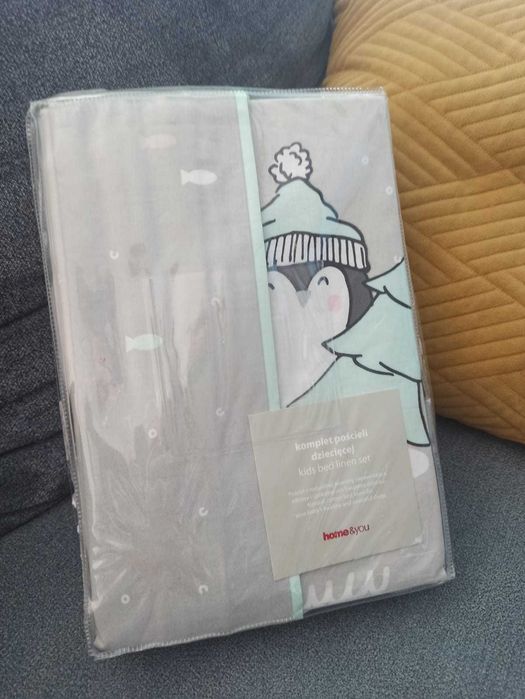 Komplet nowej pościeli dziecięcej Pingwinki 100x135 cm home&you