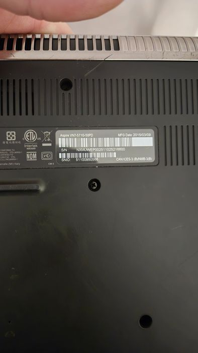 Laptop Acer Aspire V Nitro. Oznaczenie Aspire VN7-571G-50PD