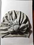 Czapka dziecięca turban szara