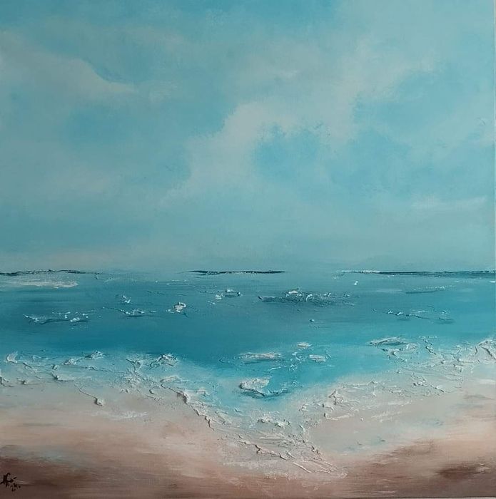 Ocean , obraz ręcznie malowany