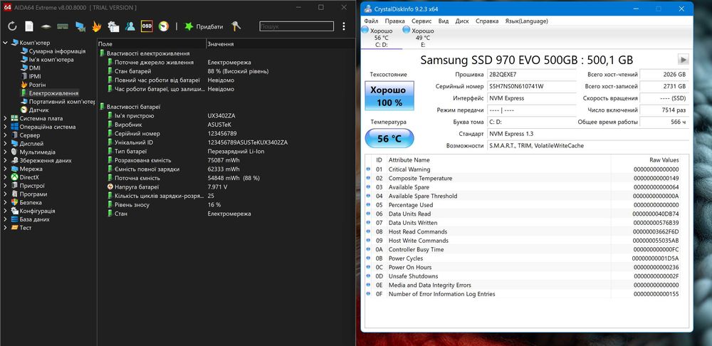 Asus Zenbook 14 OLED UX3402ZA. 8/512.