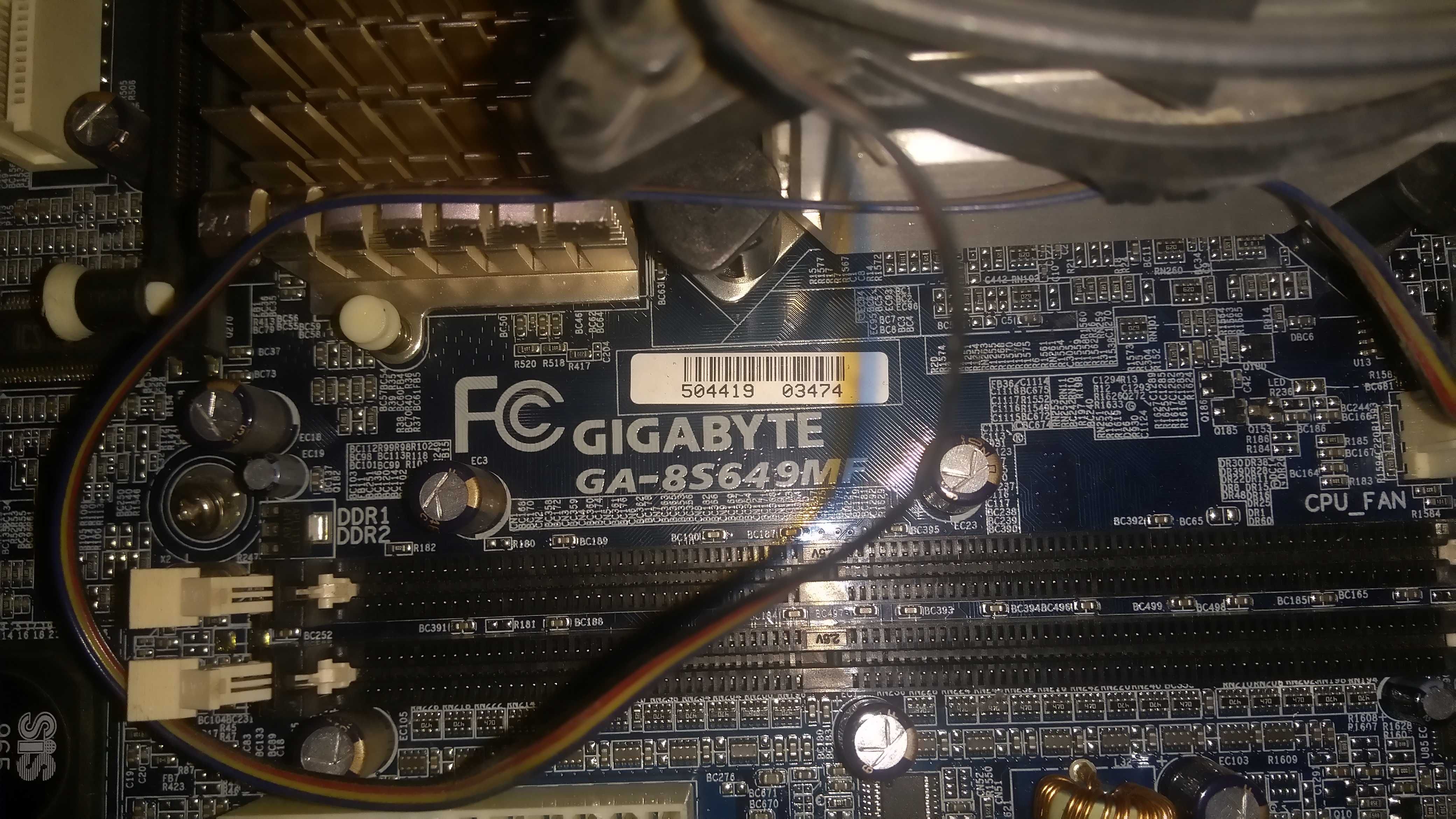 Płyta główna gigabyte ga-96649mf + procesor + chłodzenie