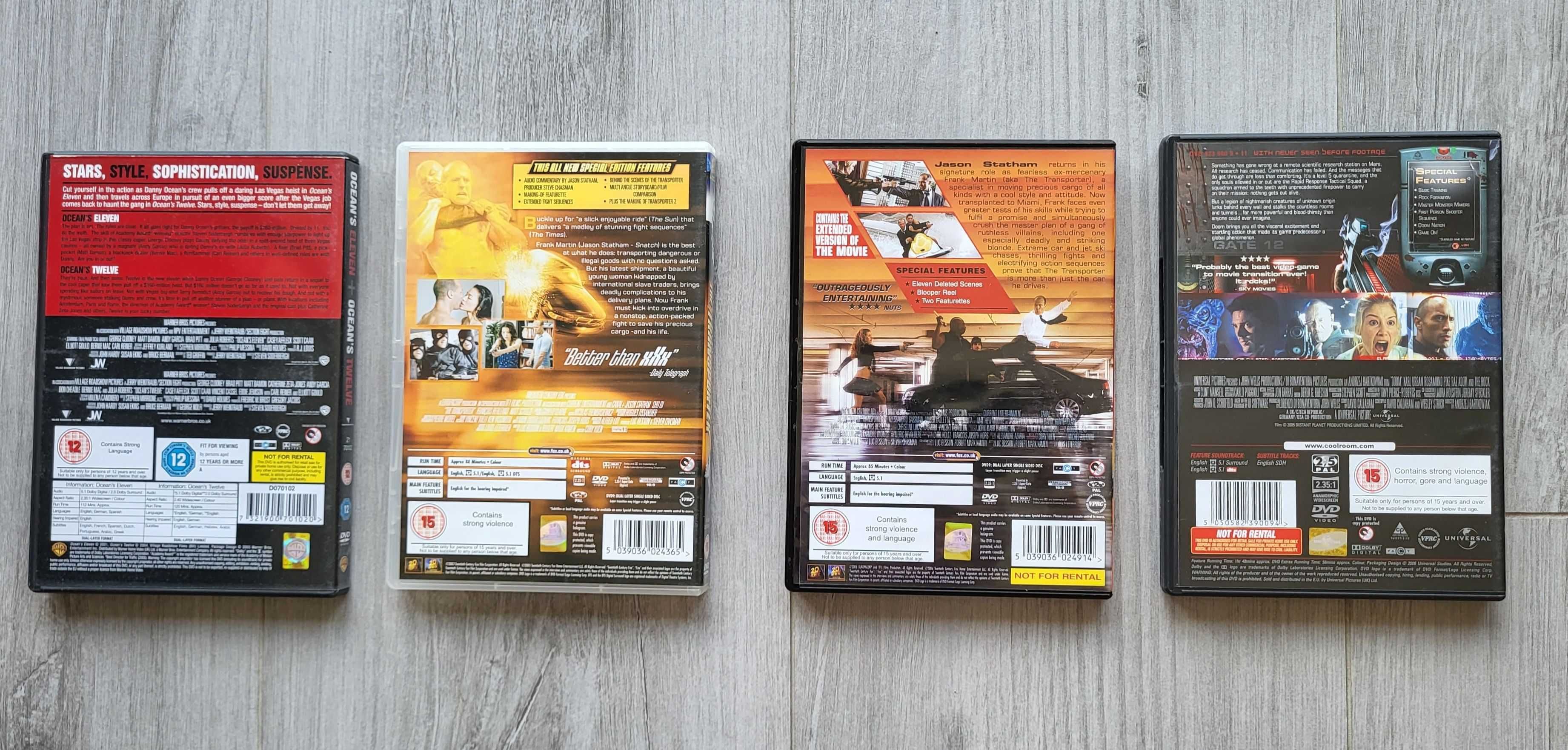 Filmy DVD (wersje anglojęzyczne) - pakiet 4 filmów akcji