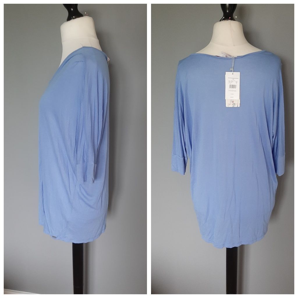 Bluzka tunika top tshirt błękitny