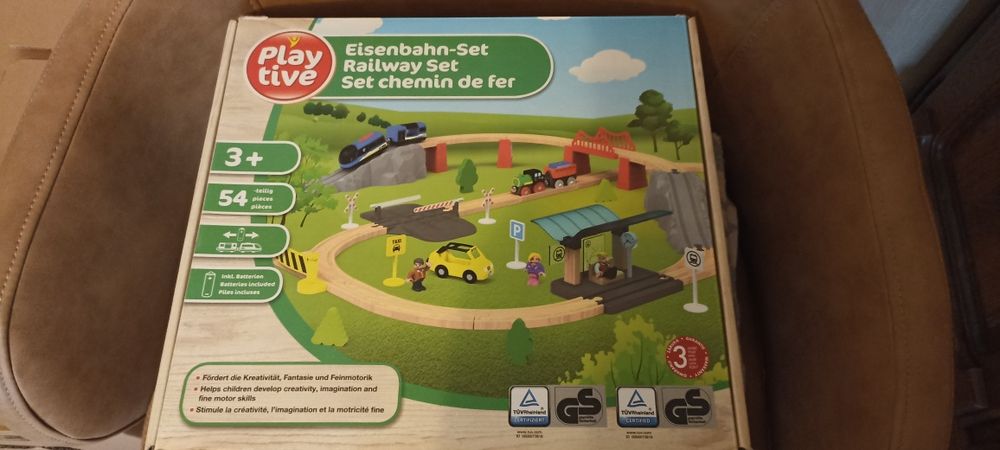 Kolejka drewniana - zestaw