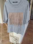 Bluzka 42 XL Guess sweterek koszulka wiskoza nadruk