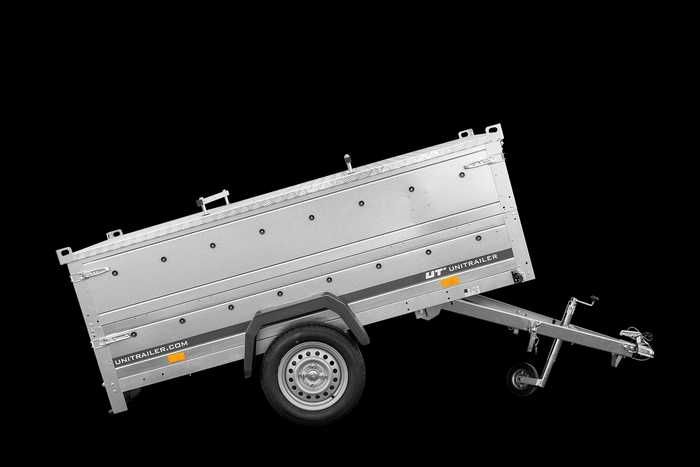 Przyczepka 230x125 UNITRAILER GARDEN 230 KIPP z burtami BIS i pokrywą
