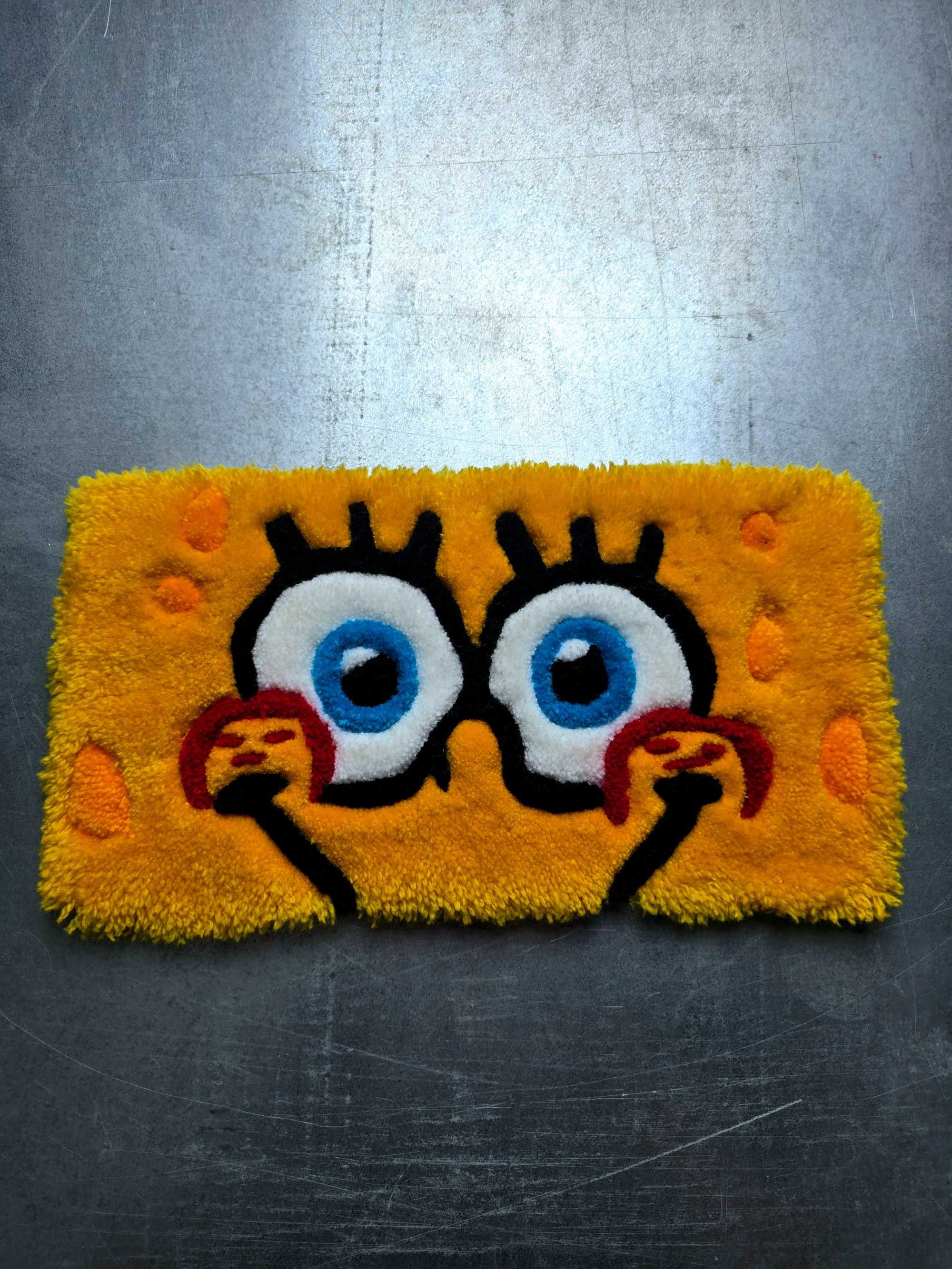 SPONGEBOB Kanciastoporty - TUFTING- ręcznie szyty dywan/dywanik/ozdoba