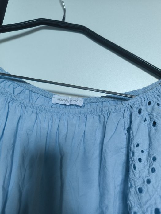 Włoska niebieska tunika bluzka xl xxl