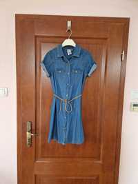 Sukienka dżinsowa stylowa dla dziewczynki 12 lat rozmiar 146-152