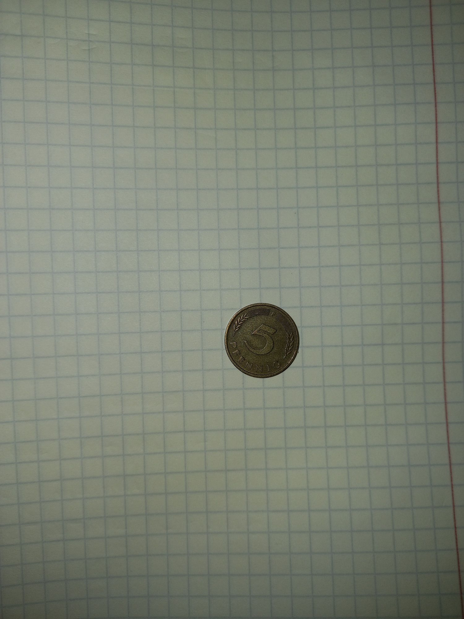 Монета 5 pfennig