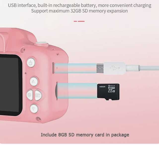 Цифровой детский фотоаппарат-игрушка и видеокамера X200 Smart Kids