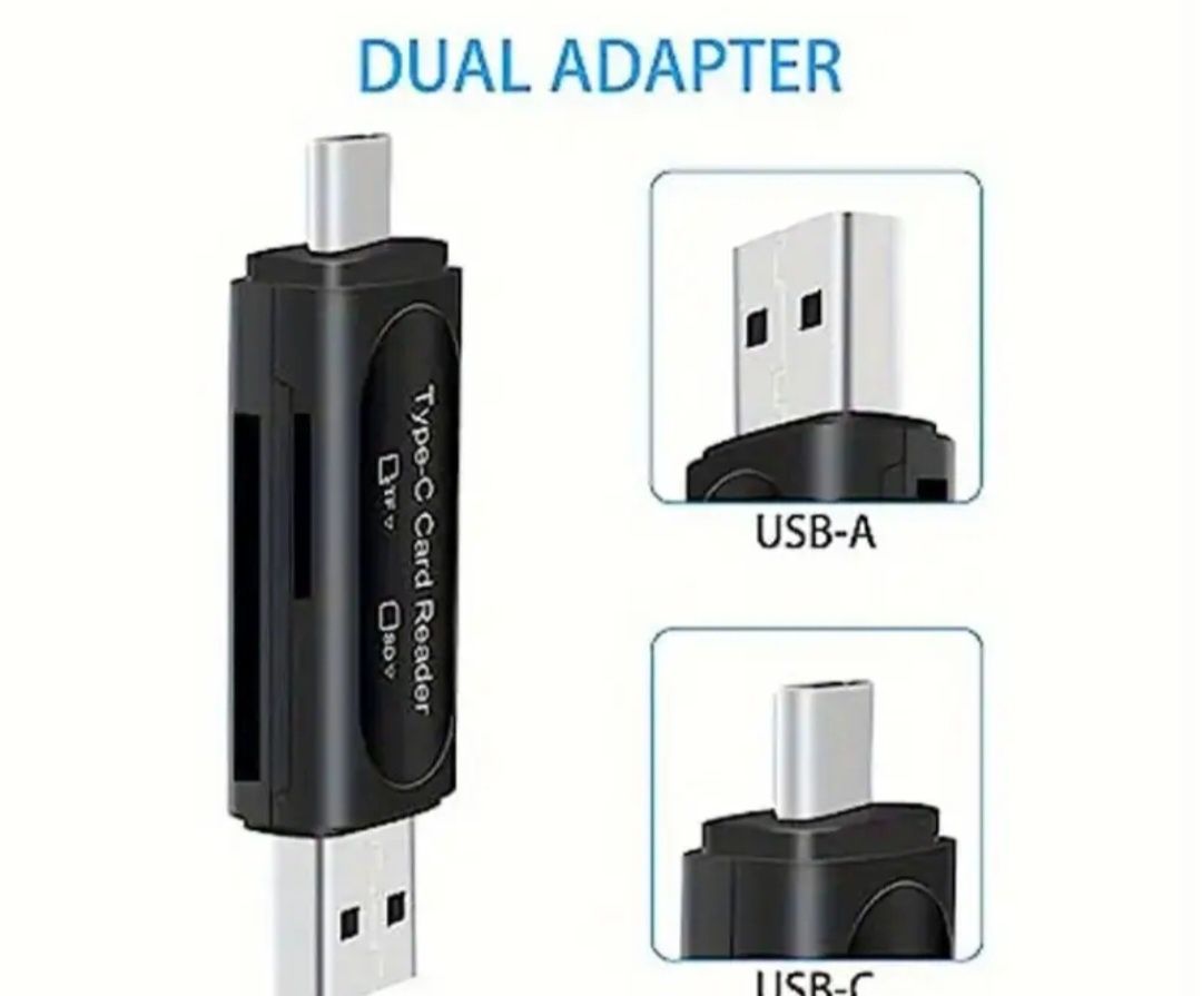Czytnik kart SD/ TF 4w1 (USB A i USB C)