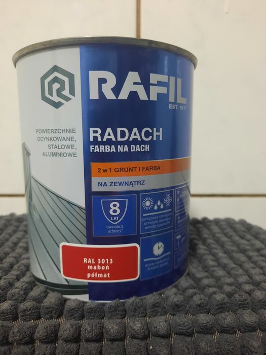 Rafil Radach Farba Na Dach 0.75 litra Farba do metalu. Różne kolory