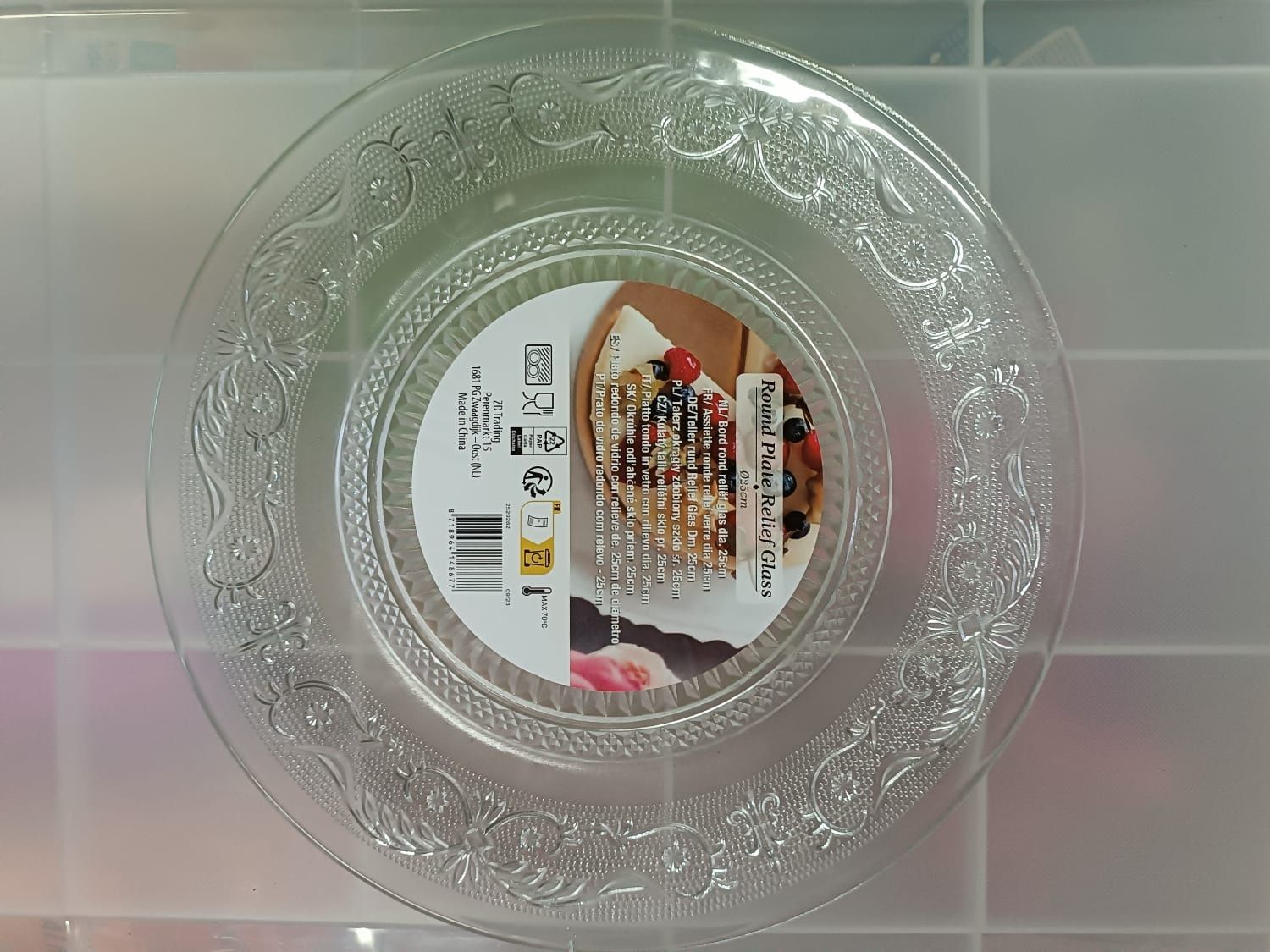 Talerze szklane 25cm