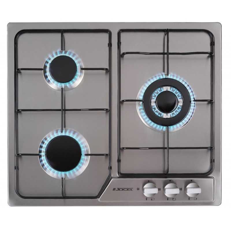 JOCEL PLACA DE ENCASTRAR 3 BICOS GAS INOX JP3GI008930 NOVA NA CAIXA