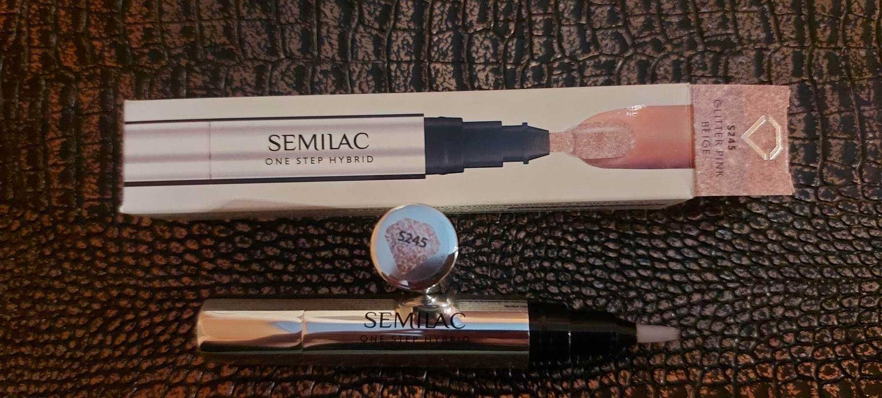 Semilac One Step Hybrid Glitter Marker Pink Beige S245 lakier hybryda