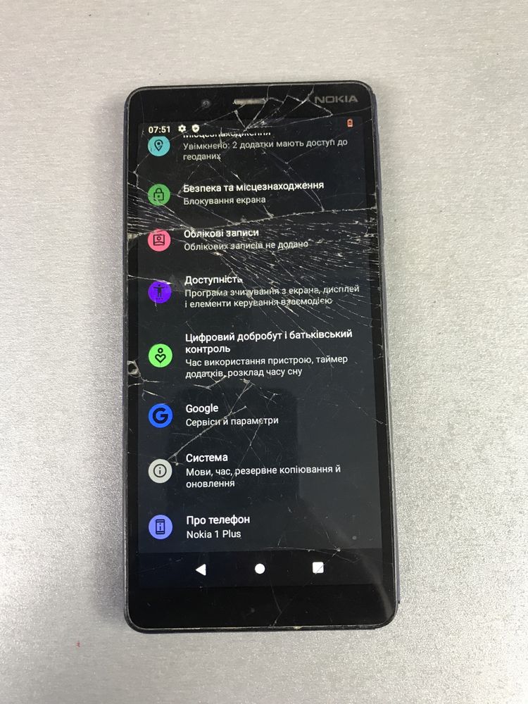 Nokia 1 plus на запчастини